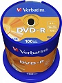 DVD-R диск Verbatim 4.7Gb 16x 43549 (100 шт.)
