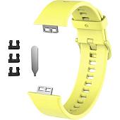 Ремешок Rumi силиконовый для Huawei Watch FIT, Watch FIT Elegant (желтый)