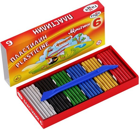 Пластилин Гамма Мультики 280015 (6 цв)