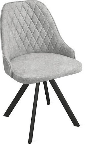 Стул Трия Гранд К2 (черный муар/микровелюр Wellmart Silver)