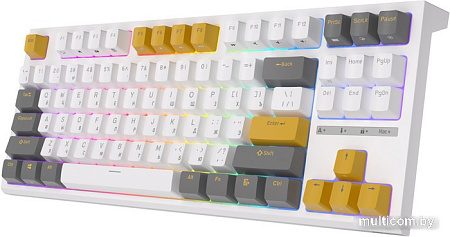 Клавиатура Royal Kludge RK-R87 RGB (белый/желтый, RK Brown)