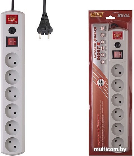 Сетевой фильтр Most R 5 м (белый)