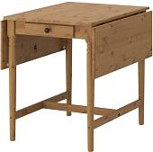 Обеденный стол Ikea Ингаторп (бежевый/морилка) 904.231.04