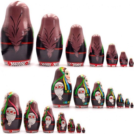 Развивающая игра Брестская Матрешка В украинской вышиванке (набор 7 шт)