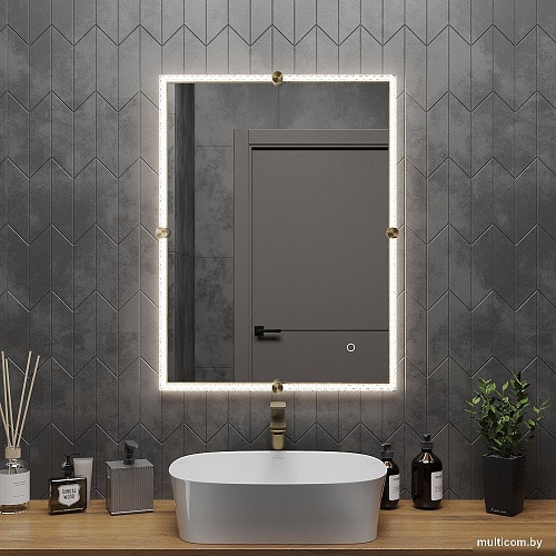 Roxen Зеркало Cler c подсветкой 510010-60 (60x80) в рельефной полимерной раме