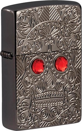 Зажигалка Zippo Armor Crystal Skull Design 49300