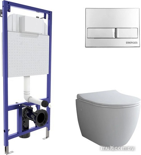 Унитаз Berges Wasserhaus Okus + Toma Slim SO + Novum525 + L3 043205