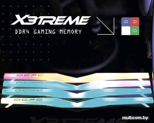 Оперативная память OCPC X3 RGB Black 2x32ГБ DDR4 3200 МГц MMX3A2K64GD432C16
