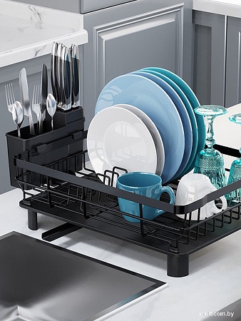 Сушилка для посуды Happy Home HH-047B (черный)