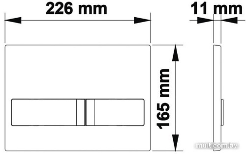 Панель смыва Berges Wasserhaus Novum L3 (глянцевый хром)