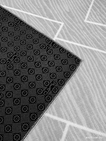 Ковер для жилой комнаты Plato Hali Soft 3084-GREY-WHITE (0.5x0.8)