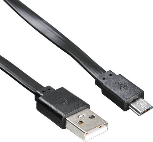 Кабель Buro BHP microUSB 1M Flat (черный)
