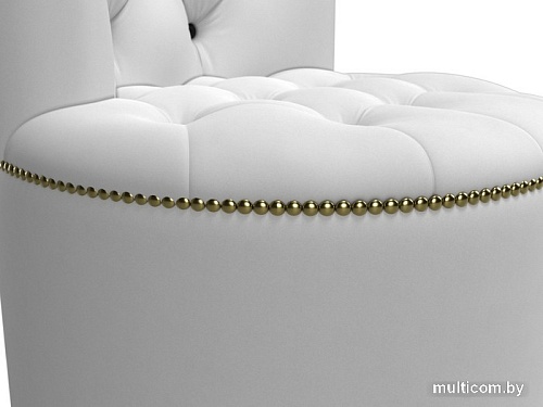 Пуфик Лига диванов Саваж (экокожа, белый/черный)