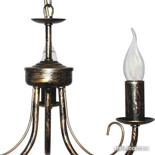 Подвесная люстра Элетех Рустика 234 НСБ 01-3х60-147 Е14 1005404272 (черный матовый/золото)