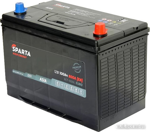Автомобильный аккумулятор Sparta High Energy Asia 6СТ-100 Евро 800A (100 А·ч)