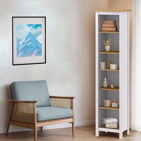Стеллаж Mio Tesoro Сага 50 2.08.07.100.14 (белый/ясень)