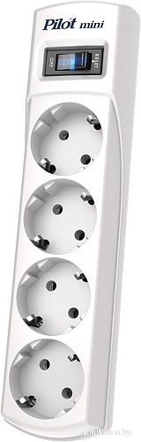 Сетевой фильтр Pilot Mini (7 м, 4 розетки, белый)