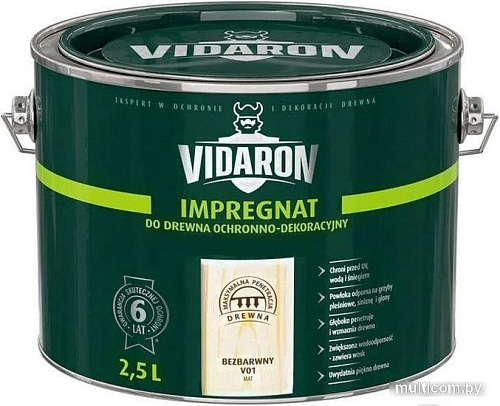 Пропитка Vidaron Impregnant V01 2.5 л (бесцветный)