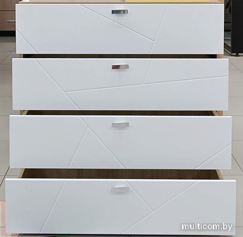 Комод MLK Скайлайн (дуб сонома светлый-белый шагрень)