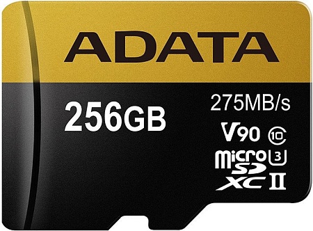 Карта памяти A-Data microSDXC UHS-II 256GB + адаптер [AUSDX256GUII3CL10-CA1]
