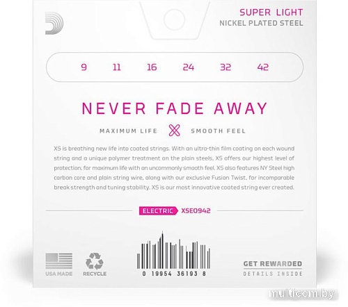 Струны для гитары D'Addario XSE0942