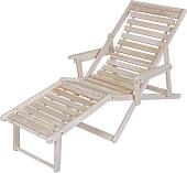 Шезлонг Мебелик С подлокотниками (без покрытия)
