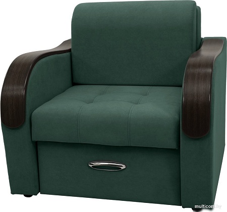 Кресло Сириус Лидер-1 НПБ 105x110 (Eva 19 велюр темно-зеленый)