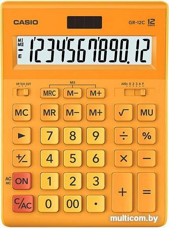 Бухгалтерский калькулятор Casio GR-12C-RG-W-EP (оранжевый)