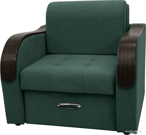 Кресло Сириус Лидер-1 НПБ 105x110 (Eva 19 велюр темно-зеленый)