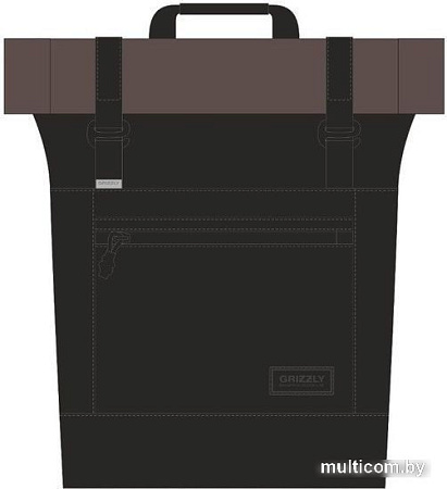 Городской рюкзак Grizzly RQL-315-1 (черный/коричневый)