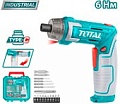 Электроотвертка Total TSDLI08025 (с 1-им АКБ, кейс)