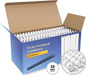 Пластиковая пружина для переплета Гелеос BCA4-38W 38 мм 50 шт (белый)