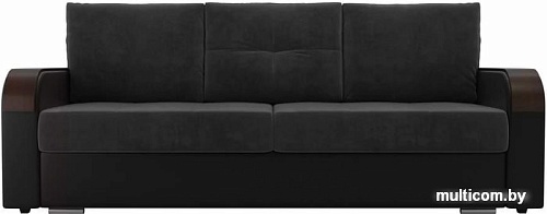 Диван Лига диванов Мейсон 102136 (серый/черный)