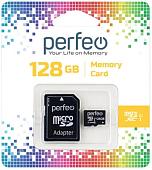 Карта памяти Perfeo microSDXC PF128GMCSX10U1A 128GB (с адаптером)