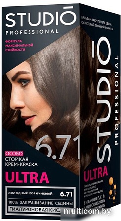 Крем-краска для волос Studio Professional ULTRA 6.71 Холодный коричневый