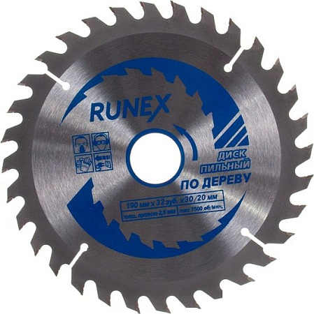 Пильный диск Runex 190х20/30 мм Z32 551009