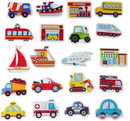 Мозаика/пазл Puzzle Time Веселый транспорт Макси-пазлы 4868652 (29 эл)