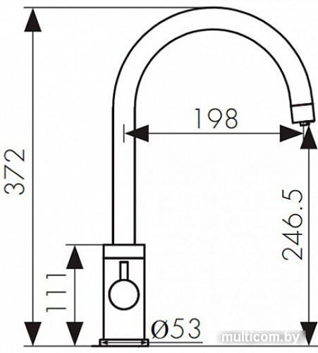 Смеситель Kaiser Merkur 26744-4 (белый)
