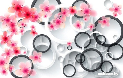 Фотообои Citydecor Абстракция с кругами 3 с защитным покрытием 400x254