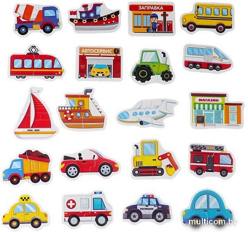 Мозаика/пазл Puzzle Time Веселый транспорт Макси-пазлы 4868652 (29 эл)