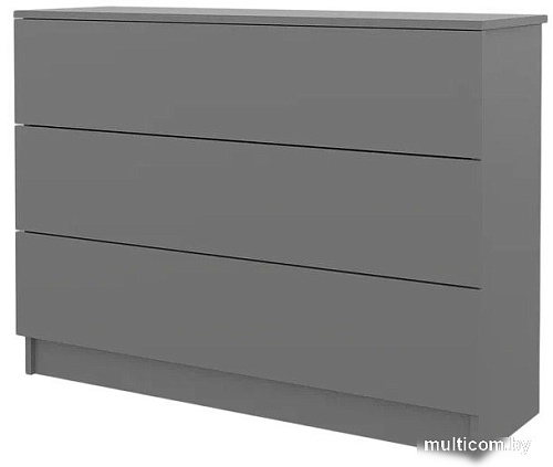 Комод Горизонт Нео 1050 3 ящика (серый графит)