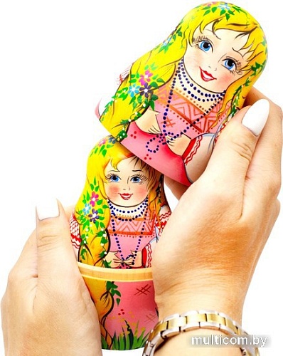 Развивающая игрушка Брестская Матрешка Девочка с косичкой - набор русских матрешек (набор 7 шт)