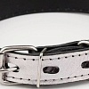 Ошейник Дарэленд простроченный 2х-слойный 25 мм 29-39 см (серебристый)