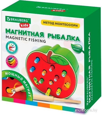 Магнитная рыбалка BRAUBERG Червяки в яблоке 665244