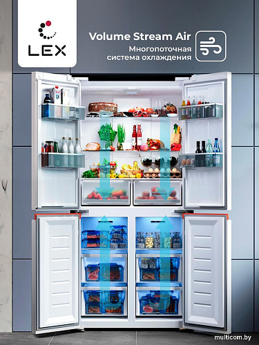 Четырёхдверный холодильник LEX LCD505WOrID