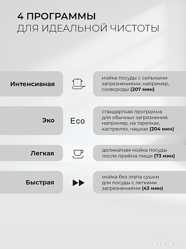 Встраиваемая посудомоечная машина LEX DW4541WH Compact