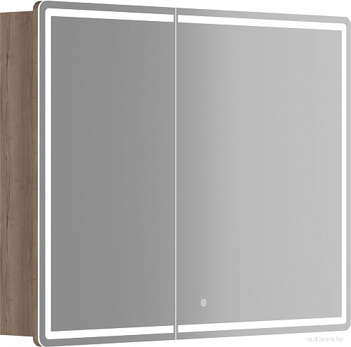 Sancos Шкаф с зеркалом Mirror MI100EG (с LED подсветкой, дуб галифакс натуральный)
