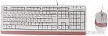 Клавиатура + мышь A4Tech Fstyler F1010 (белый/розовый)