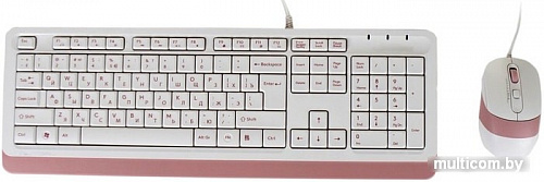 Клавиатура + мышь A4Tech Fstyler F1010 (белый/розовый)