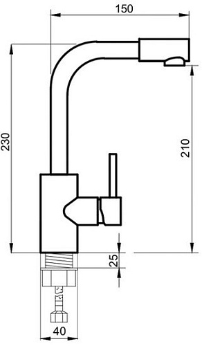 Смеситель РМС SUS124-001F-3